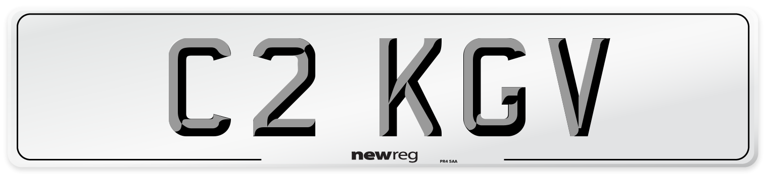 C2 KGV Number Plate from New Reg
